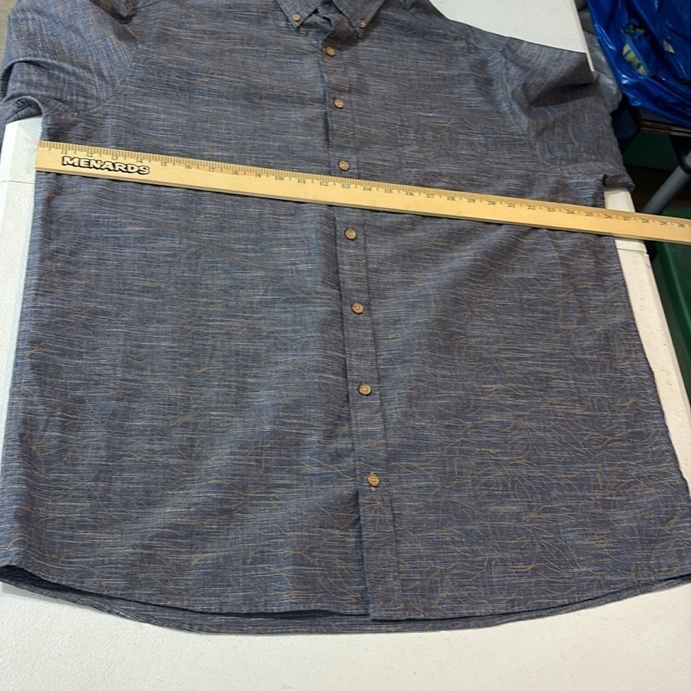 ROWM Long Sleeve Button Down Shirt Mens Size XLT Blue 85% Cotton‎ - Picture 5 of 11
